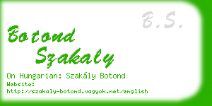 botond szakaly business card